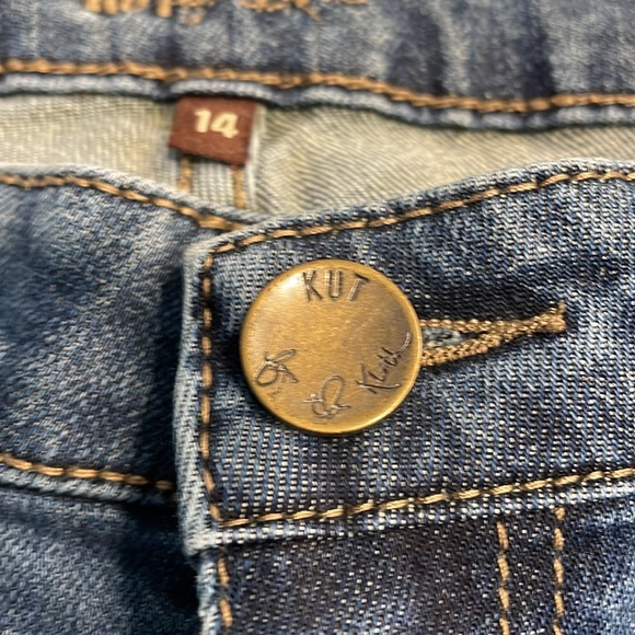 KFTK Catherine Boyfriend Plaid Patch Jean - Picture 7 of 11